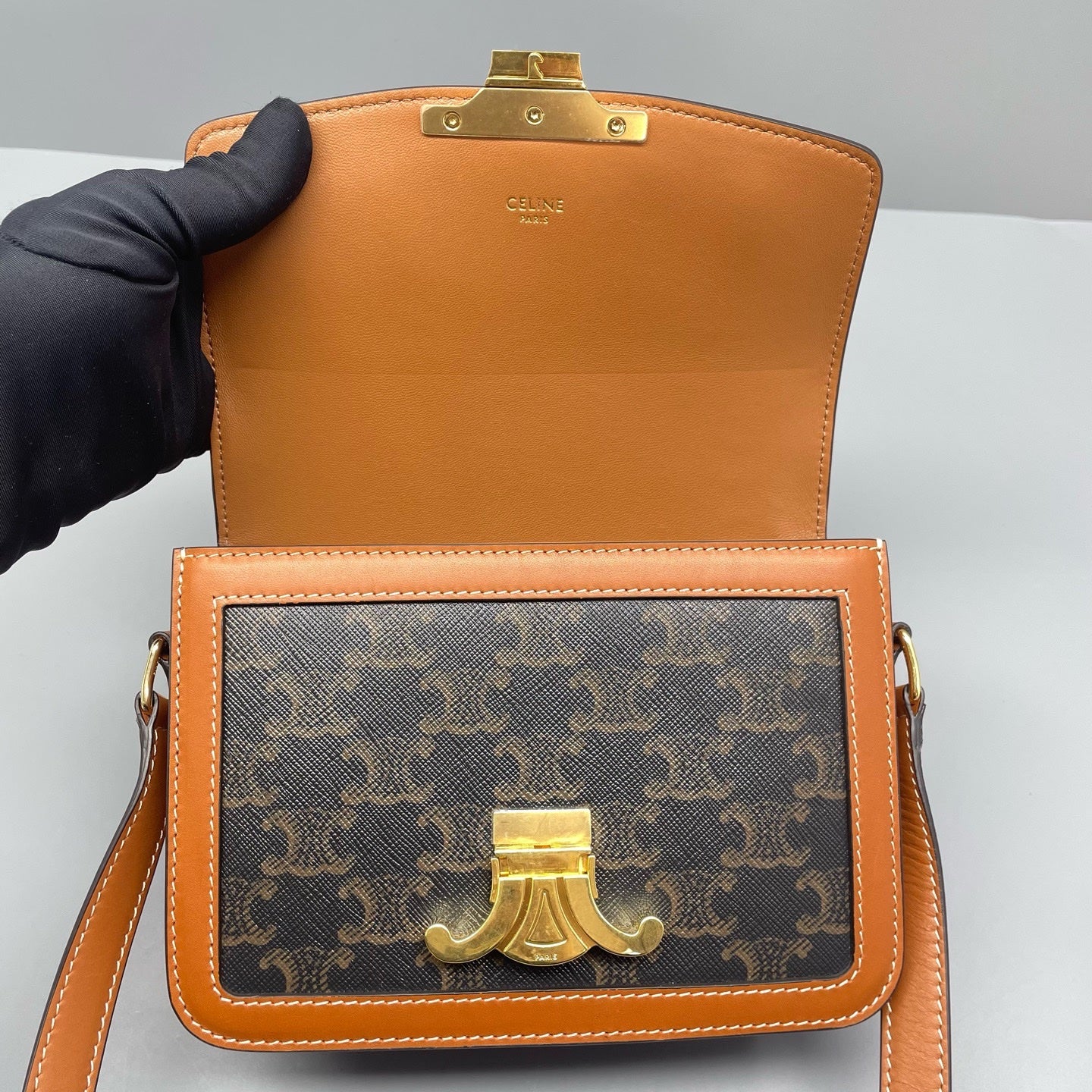 Celine - Teen Triomphe - Leather - Brown - (mini)