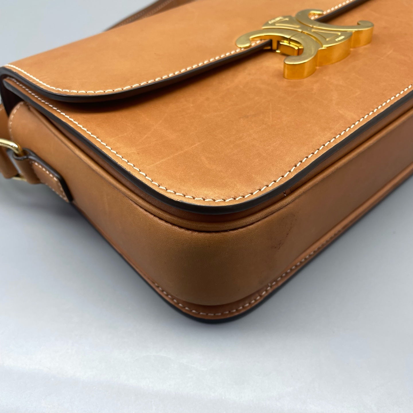 Celine - Teen Triomphe Shoulder Bag - Leather - Caramel - (Small)