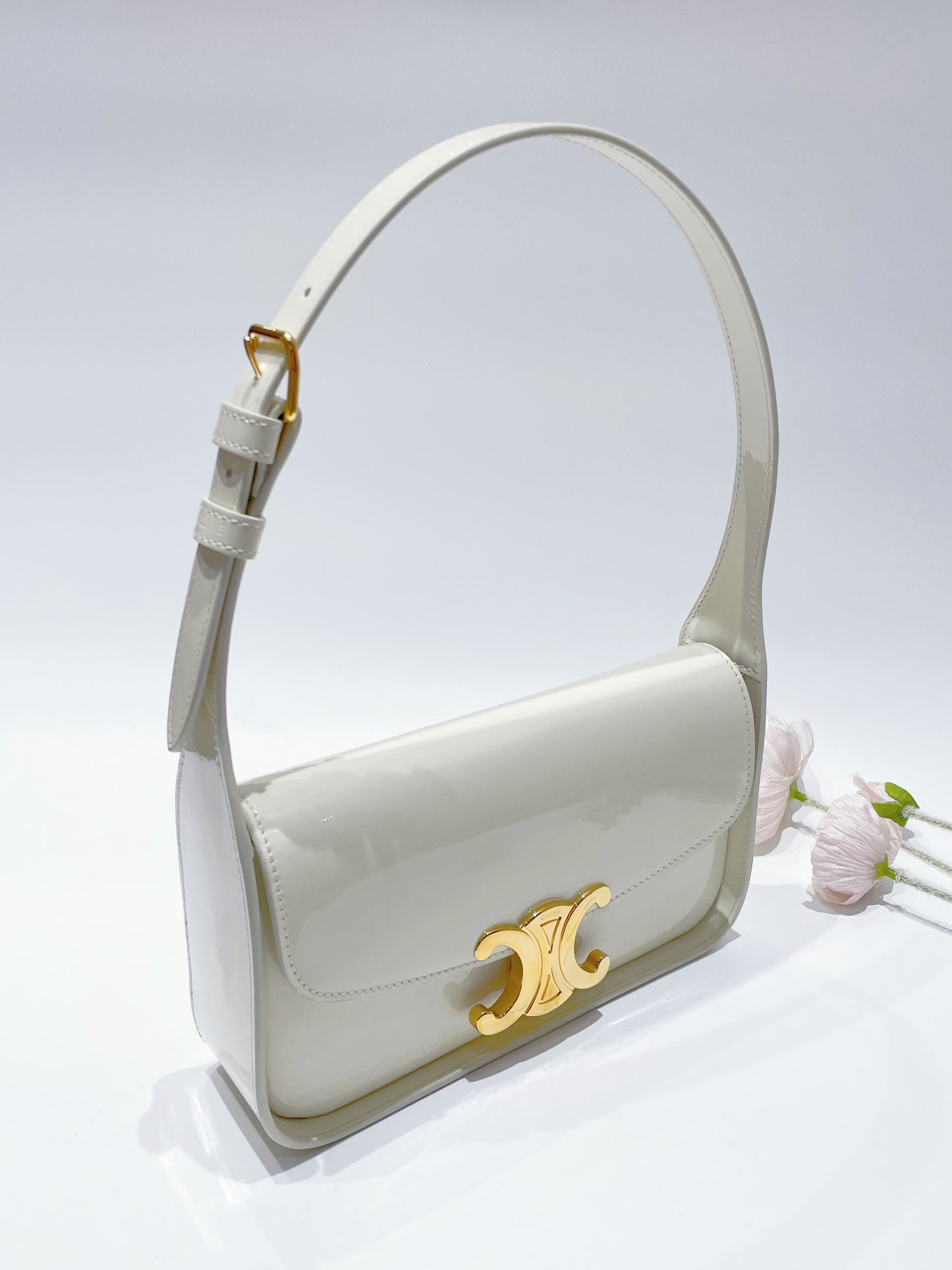 Celine - Terence - Patent leather - White - (small)