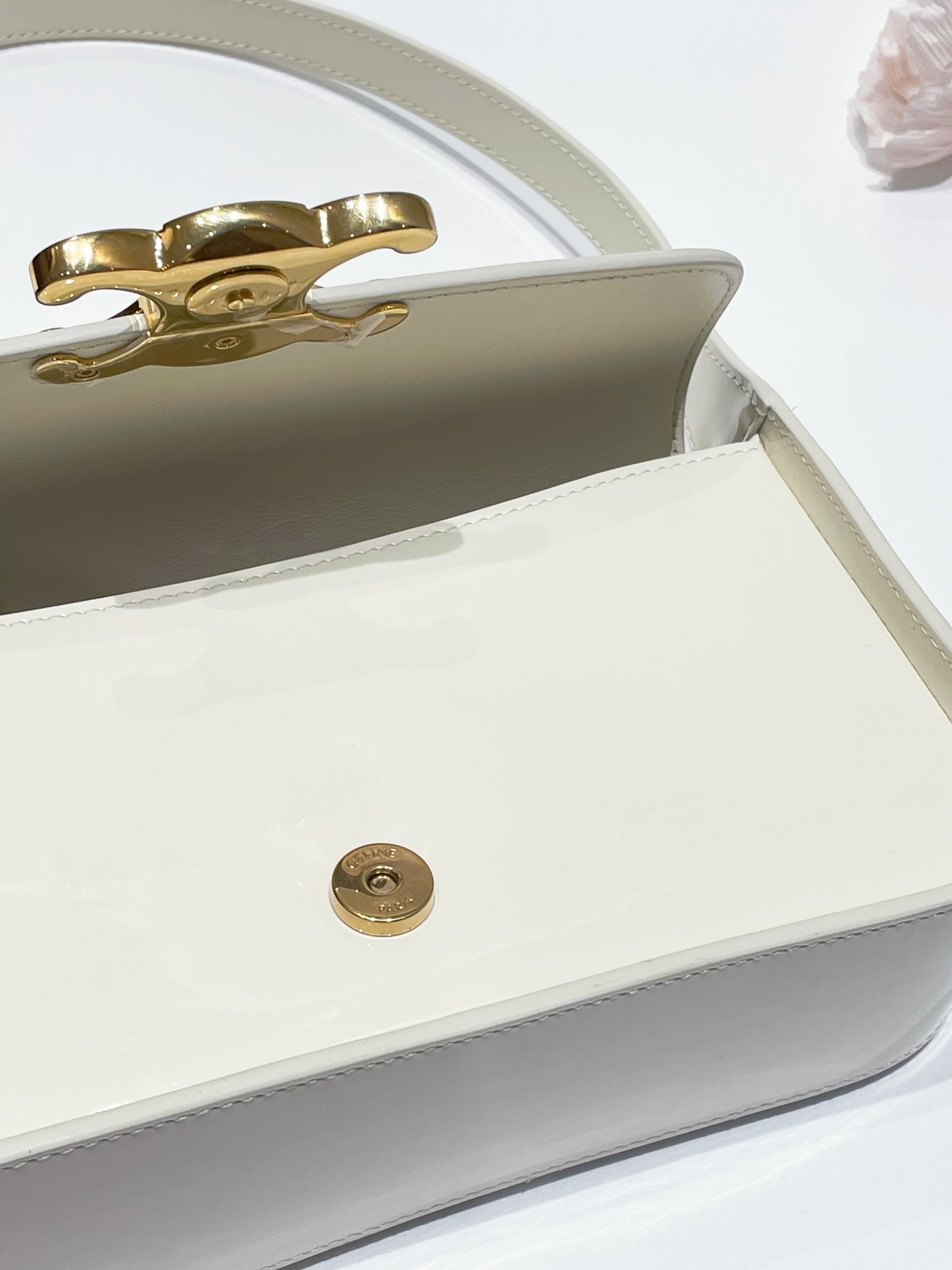 Celine - Terence - Patent leather - White - (small)