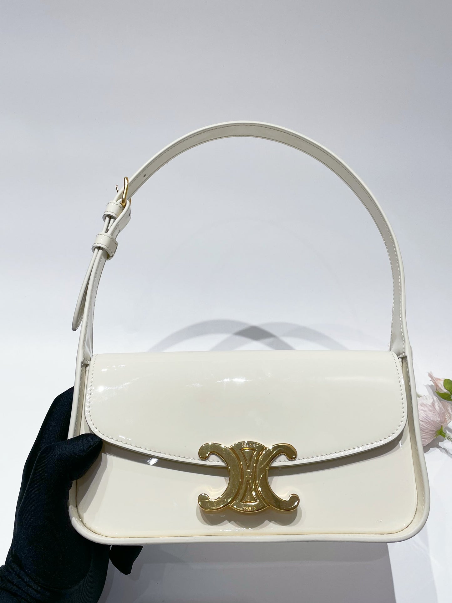 Celine - Terence - Patent leather - White - (small)