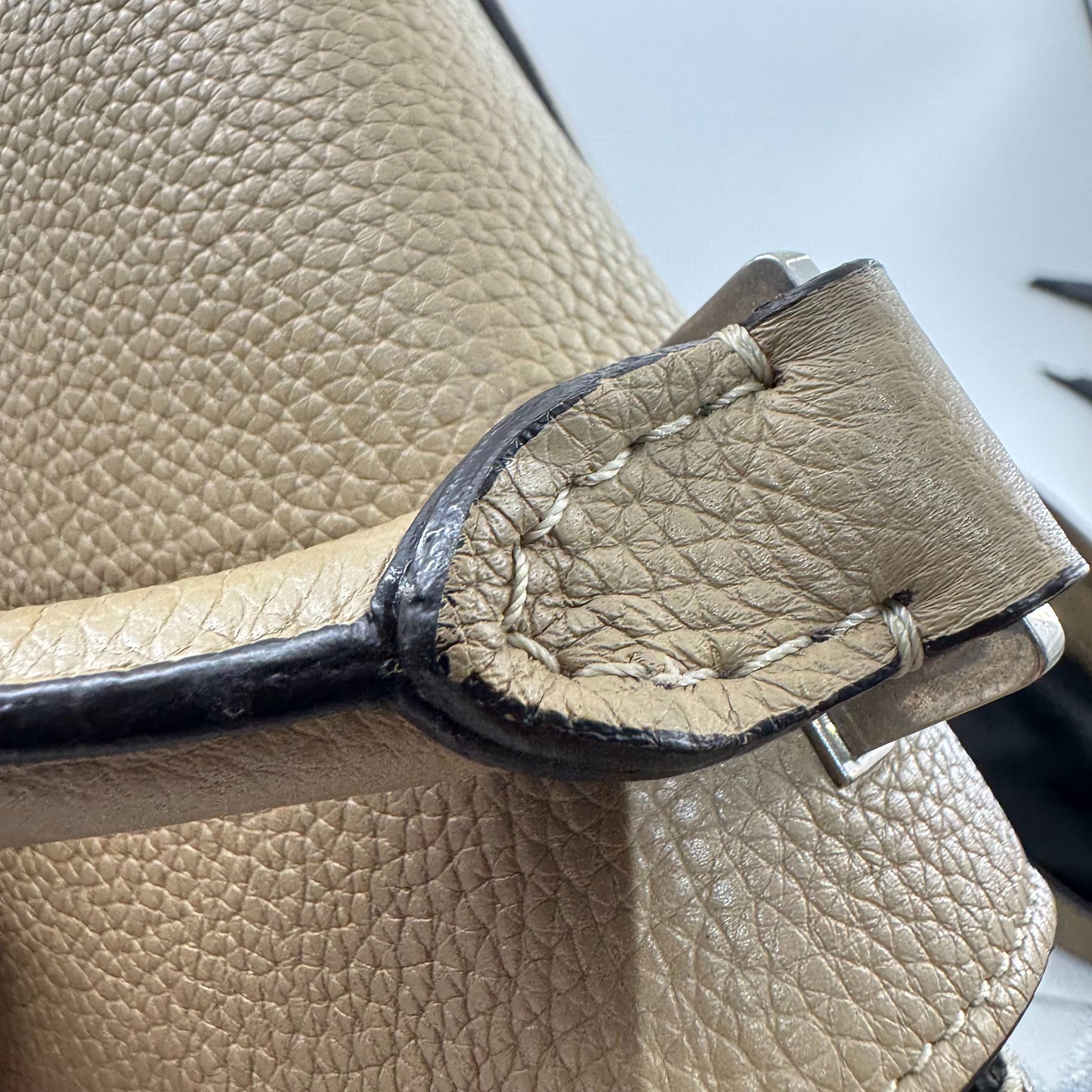 Celine - Trapeze Bag - Pebbled leather and Suede - Light Brown - (medium)