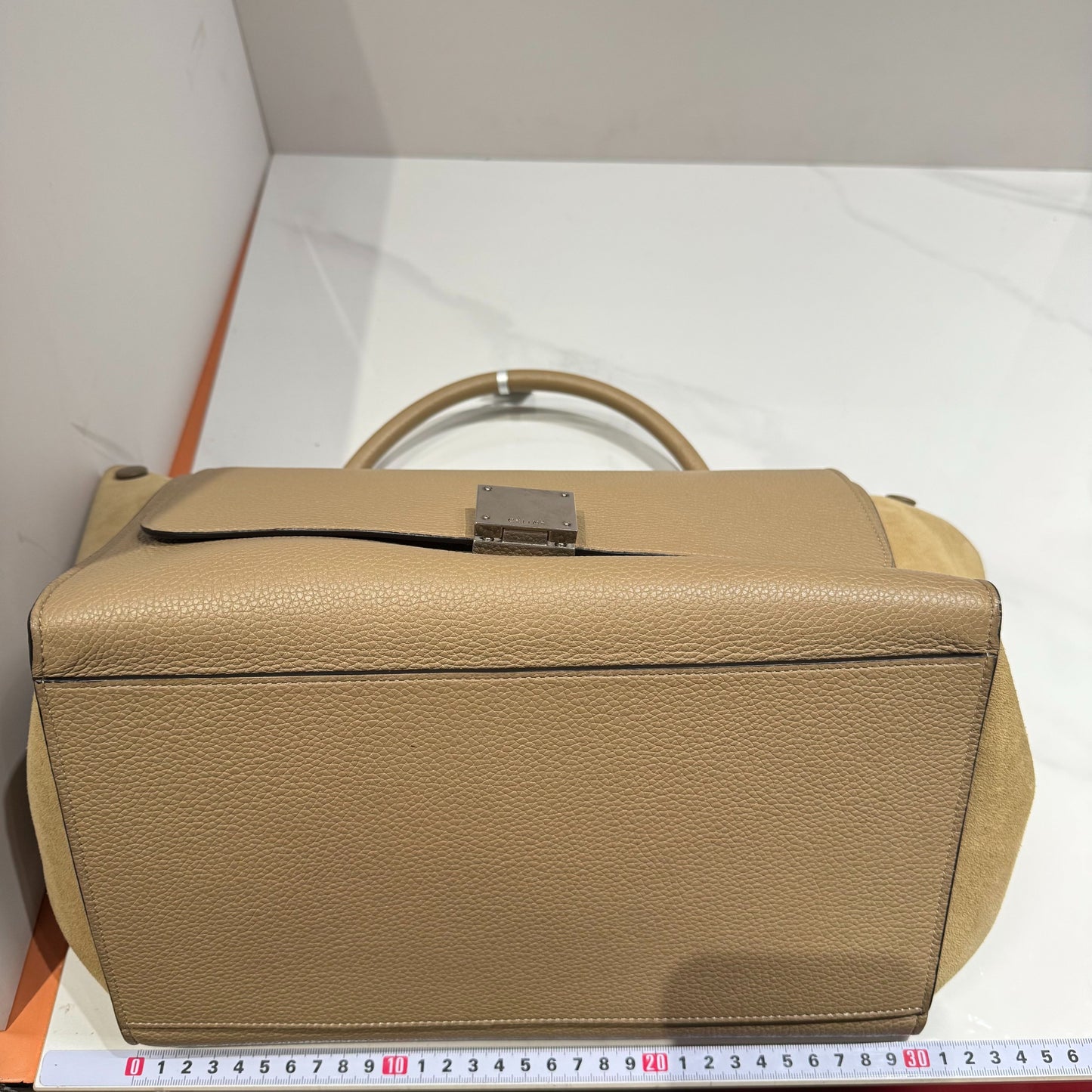 Celine - Trapeze Bag - Pebbled leather and Suede - Light Brown - (medium)
