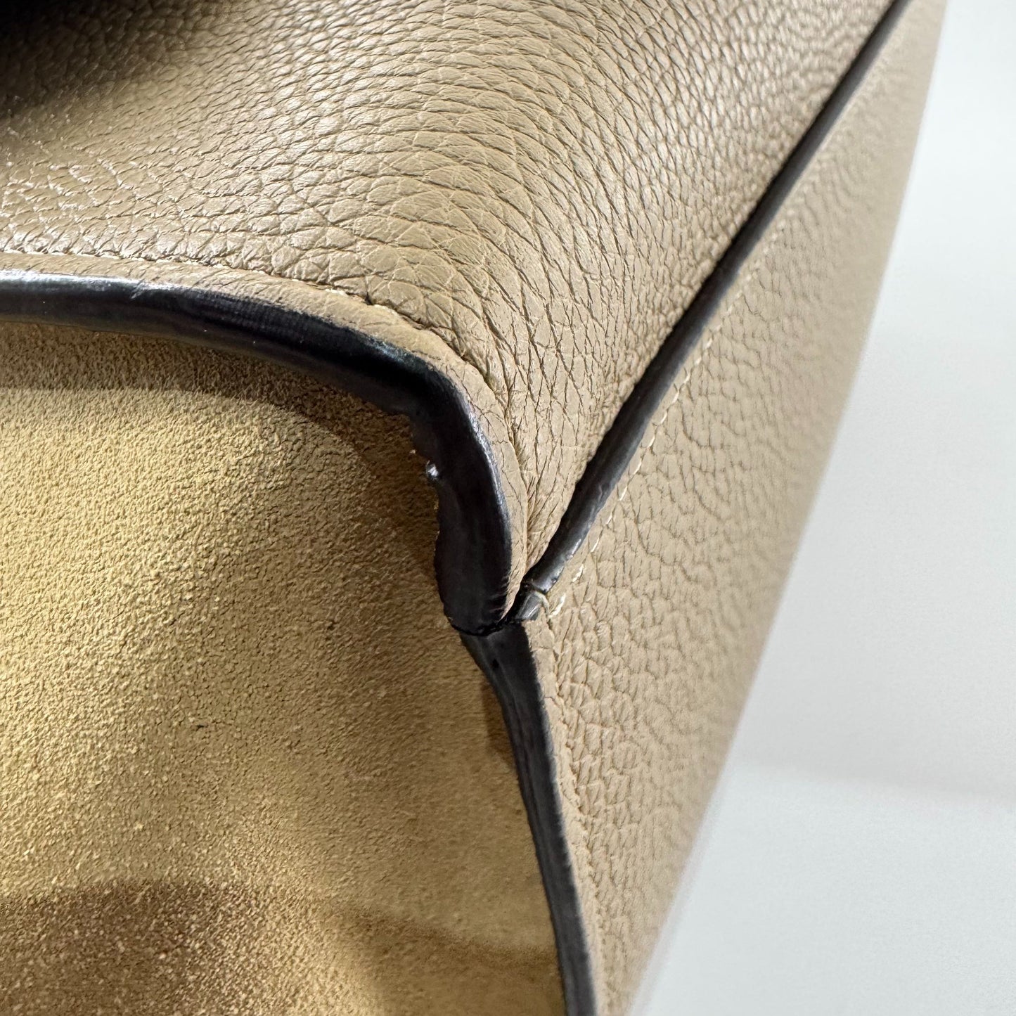 Celine - Trapeze Bag - Pebbled leather and Suede - Light Brown - (medium)