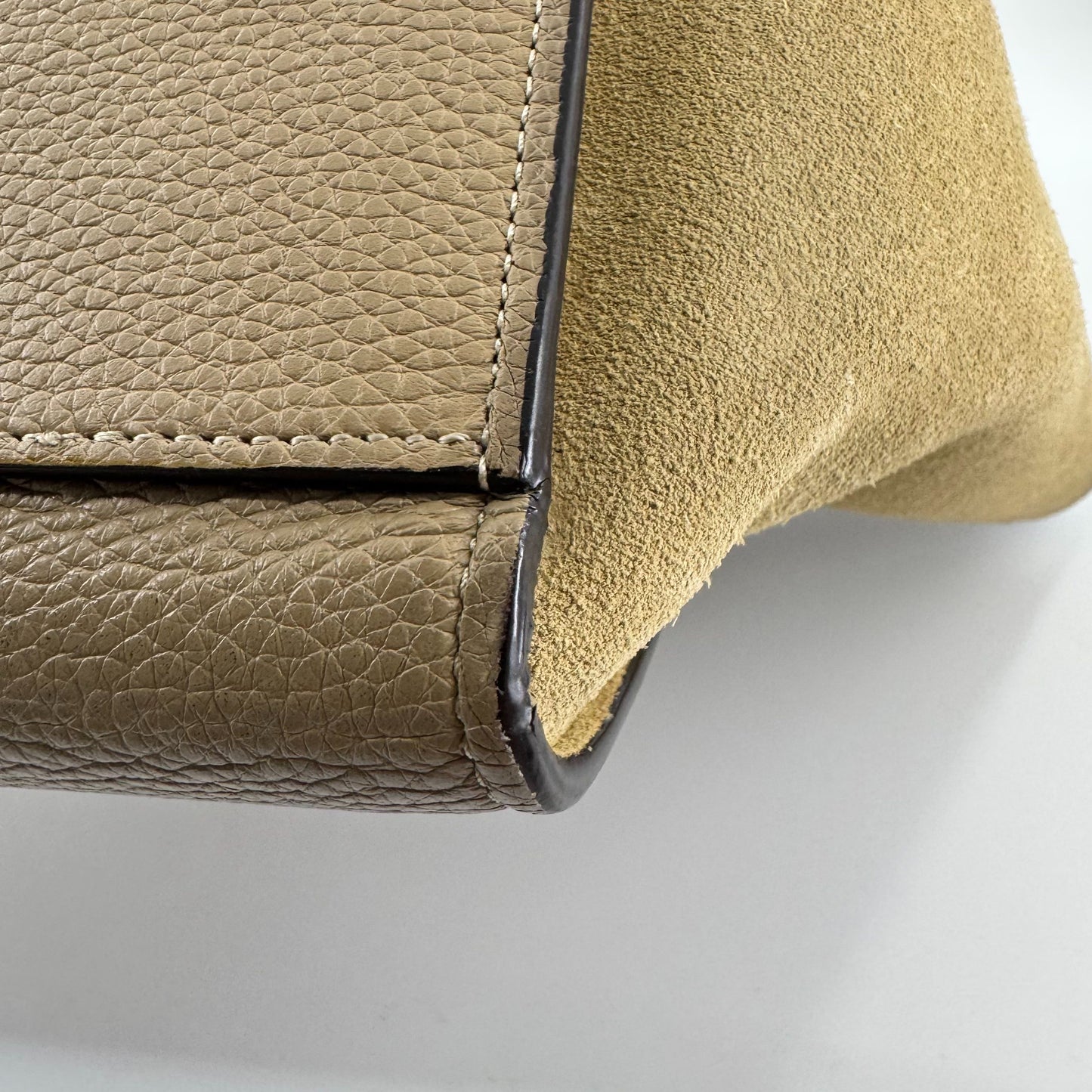 Celine - Trapeze Bag - Pebbled leather and Suede - Light Brown - (medium)