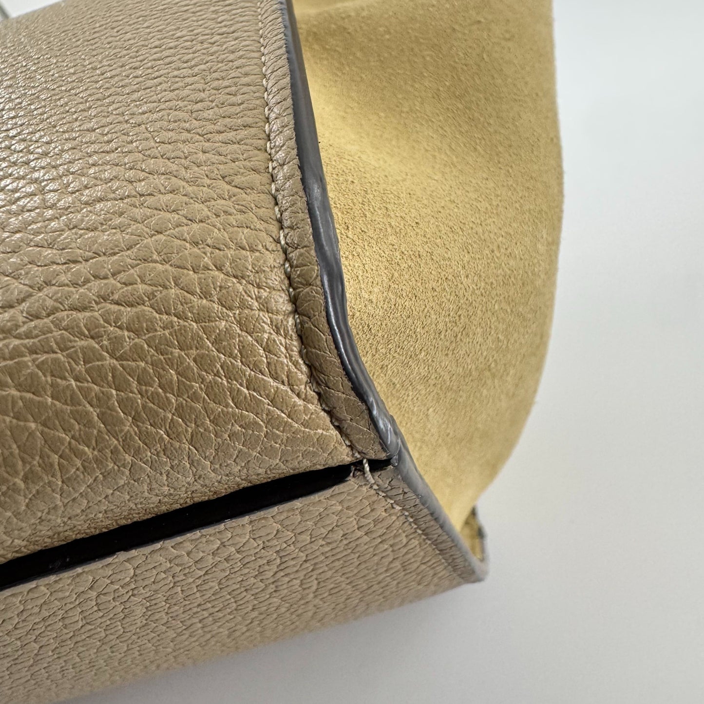 Celine - Trapeze Bag - Pebbled leather and Suede - Light Brown - (medium)