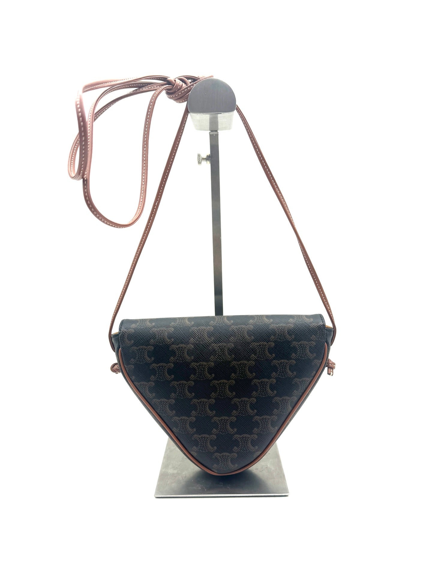 CELINE - Triangle Bag - Leather - Brown - (mini)