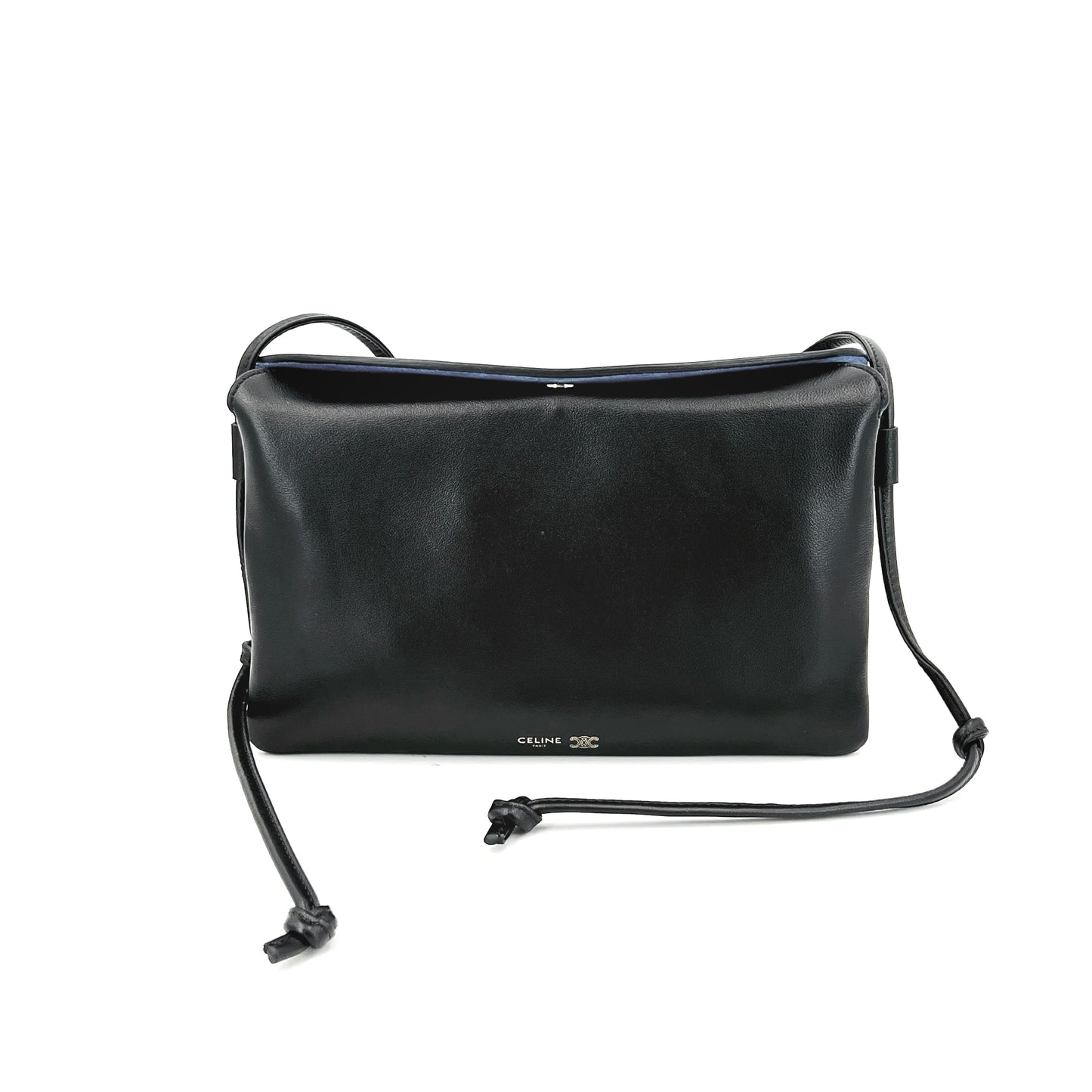 Celine - Trio Flap - Leather - Black - (small)