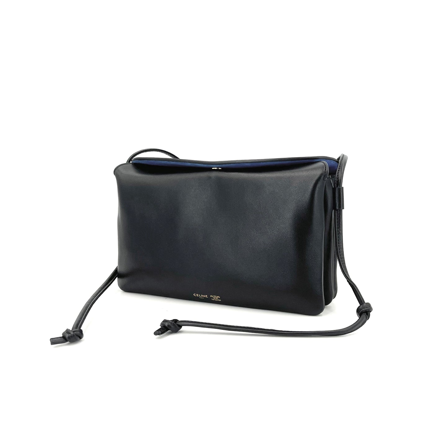 Celine - Trio Flap - Leather - Black - (small)