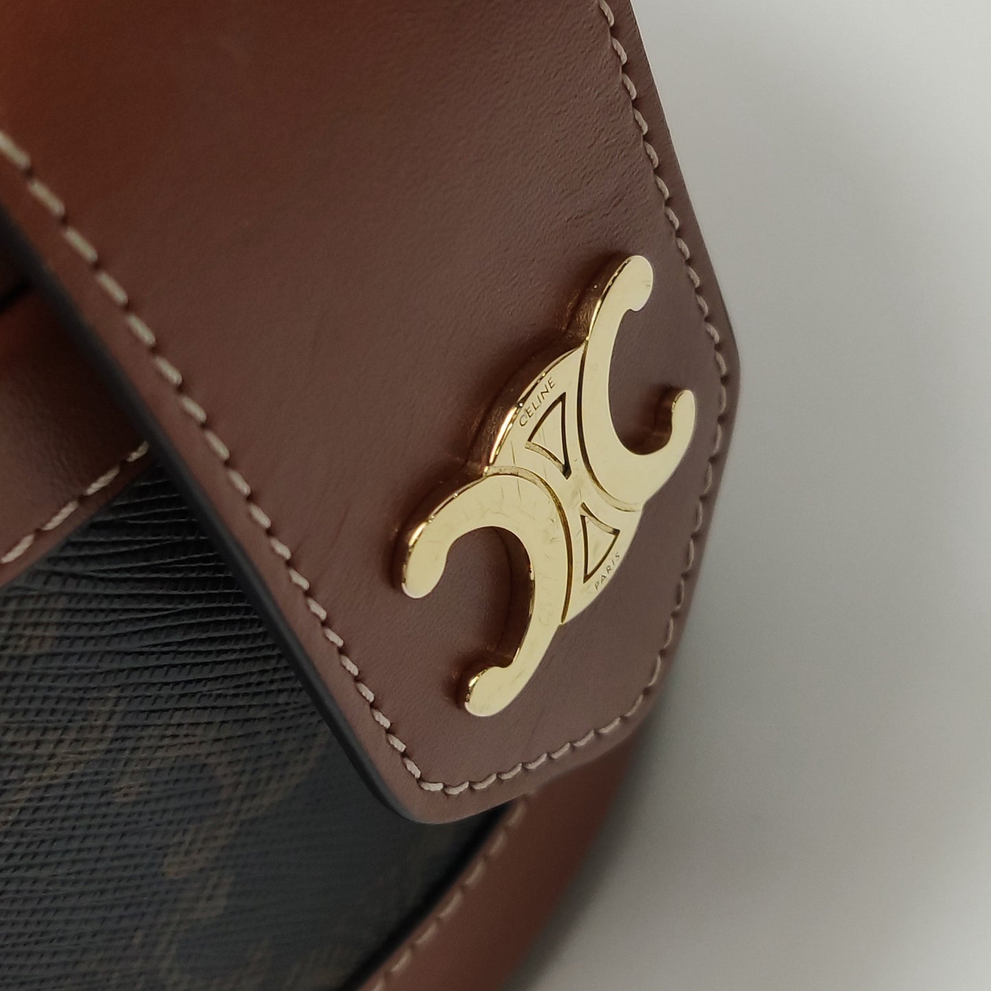 Celine - Triomphe - Leather - Brown