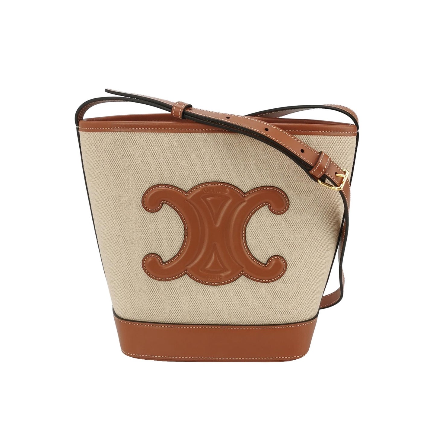 Celine - Triomphe - Cloth, Leather - Beige