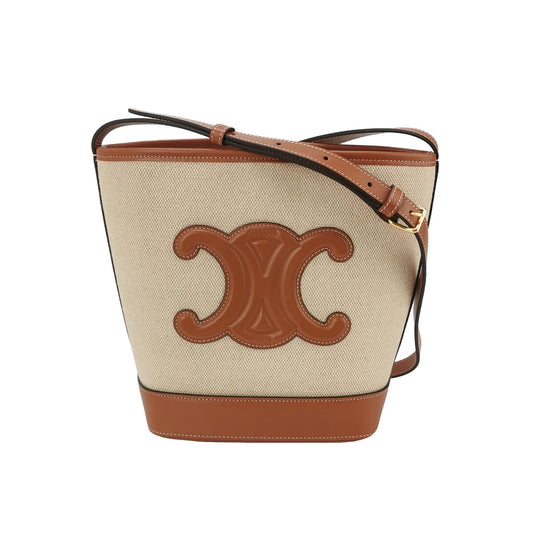 Celine - Triomphe - Cloth, Leather - Beige