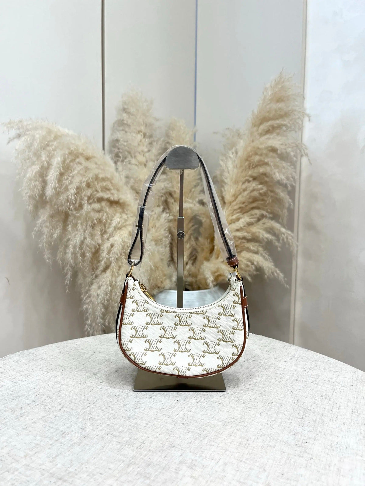 Celine - Triomphe Ava Mini - Cloth - White - (mini)