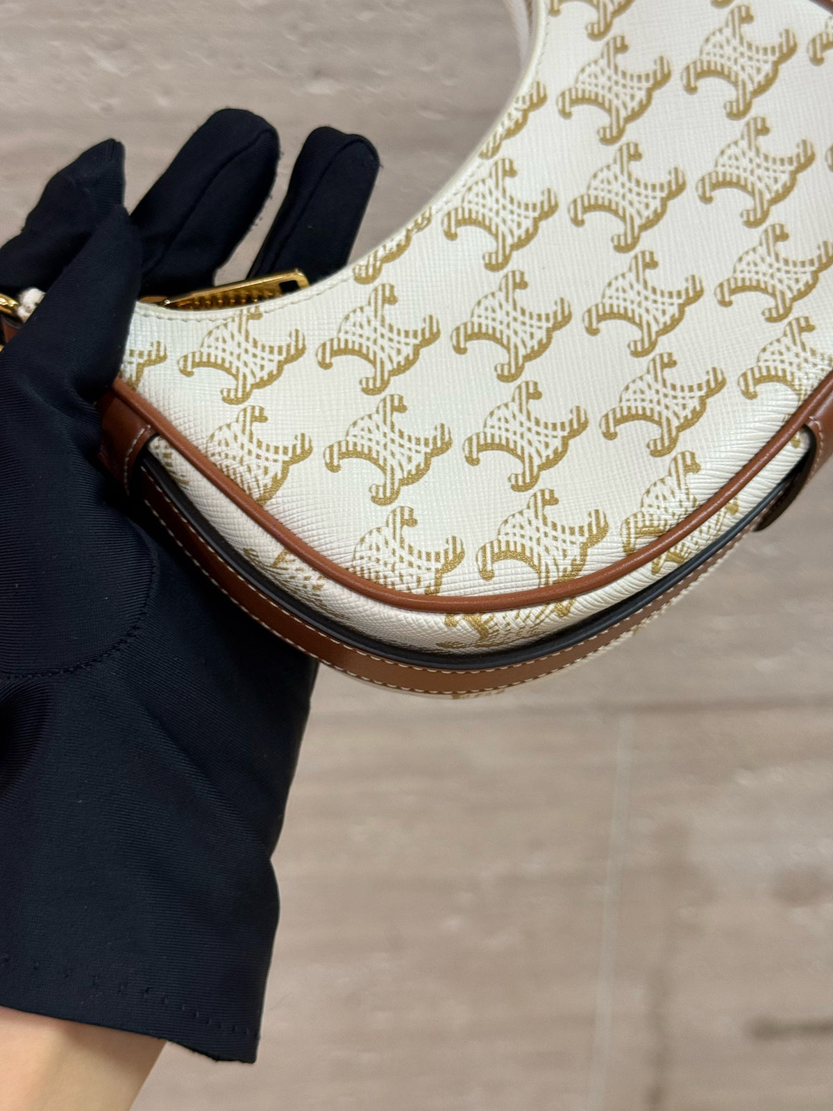 Celine - Triomphe Ava Mini - Cloth - White - (mini)