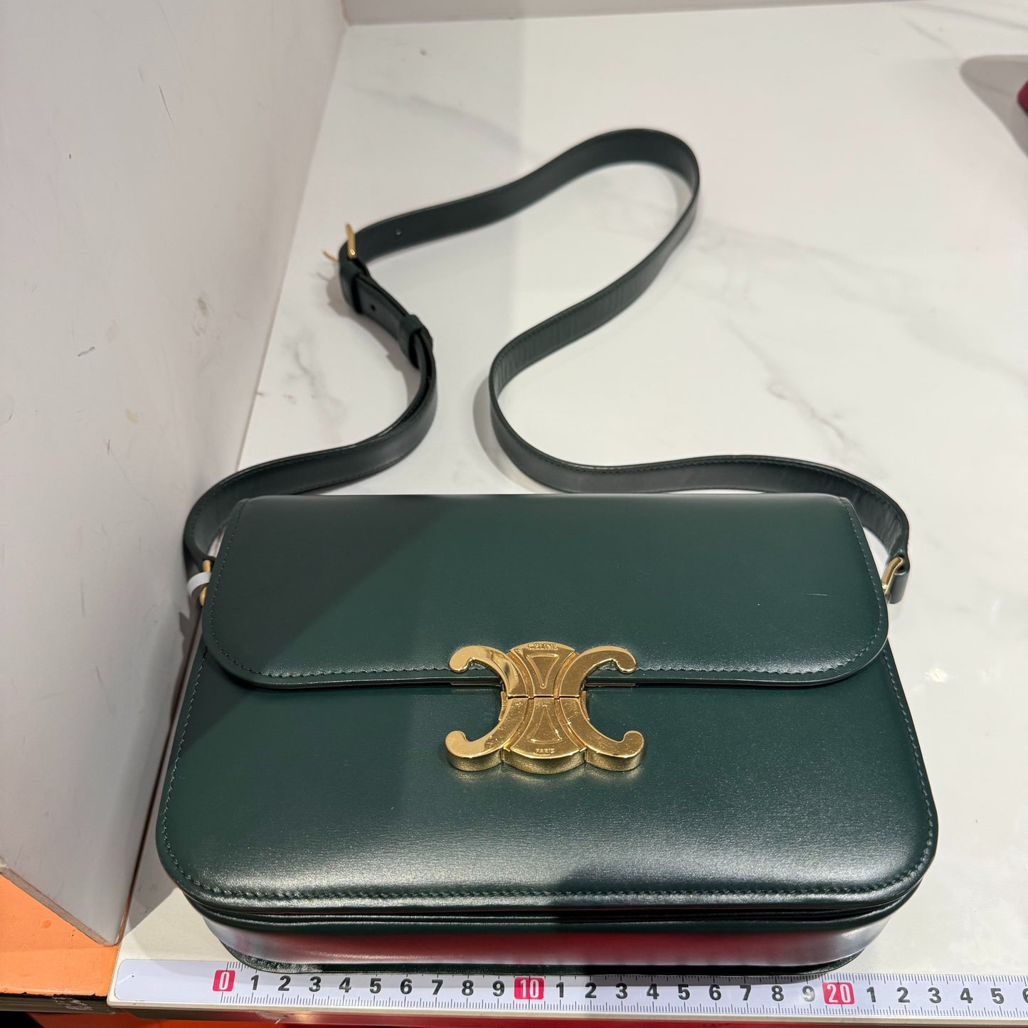 Celine - Triomphe Bag - Leather - Green