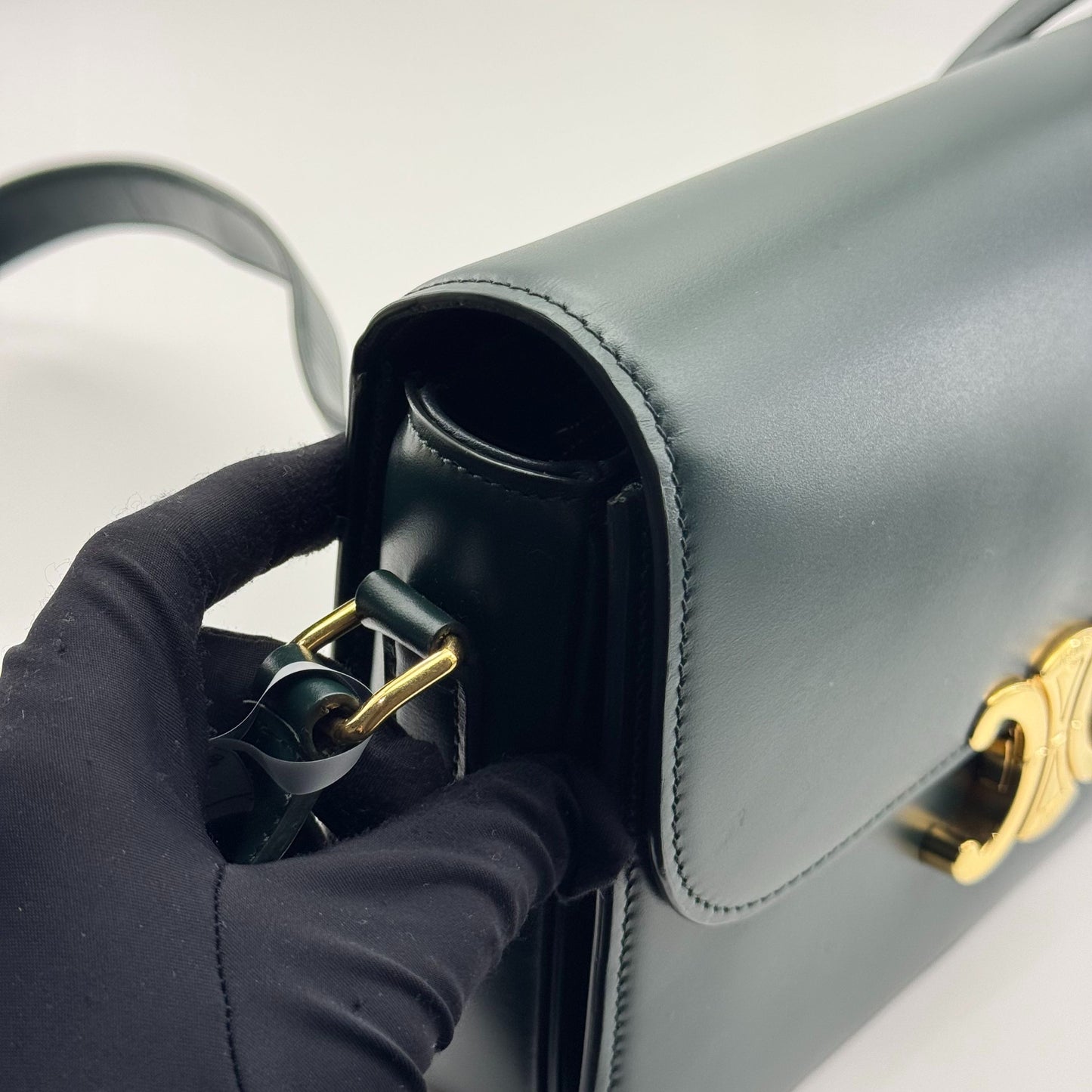 Celine - Triomphe Bag - Leather - Green