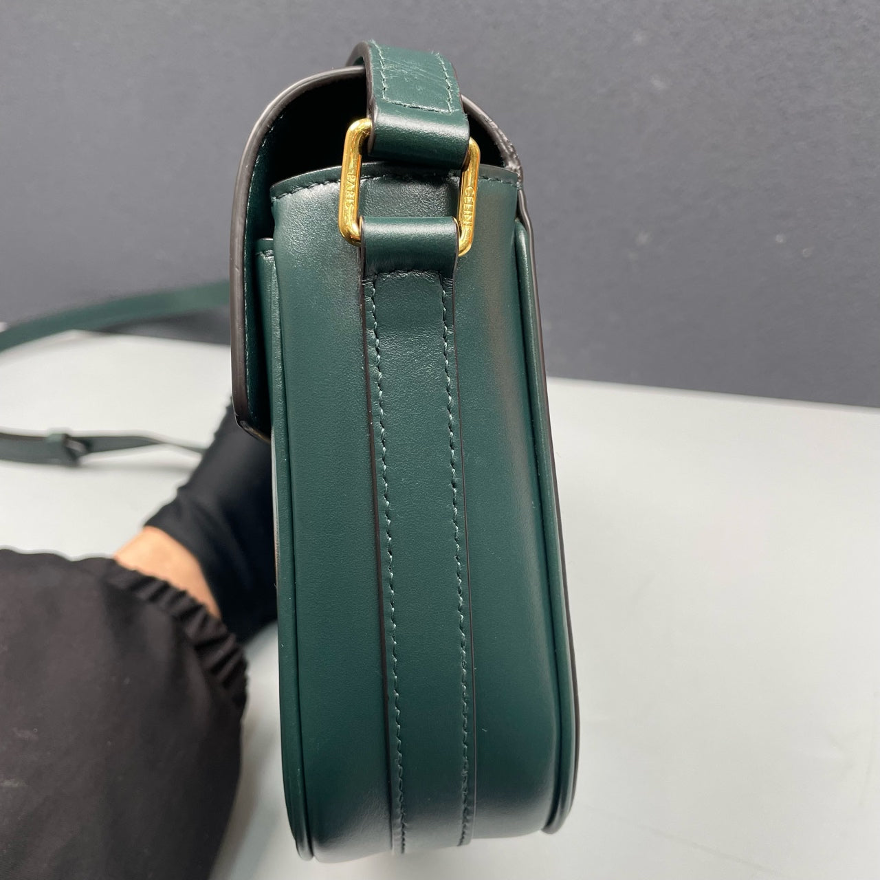 Celine - Triomphe Bag - Leather - Green - (small)