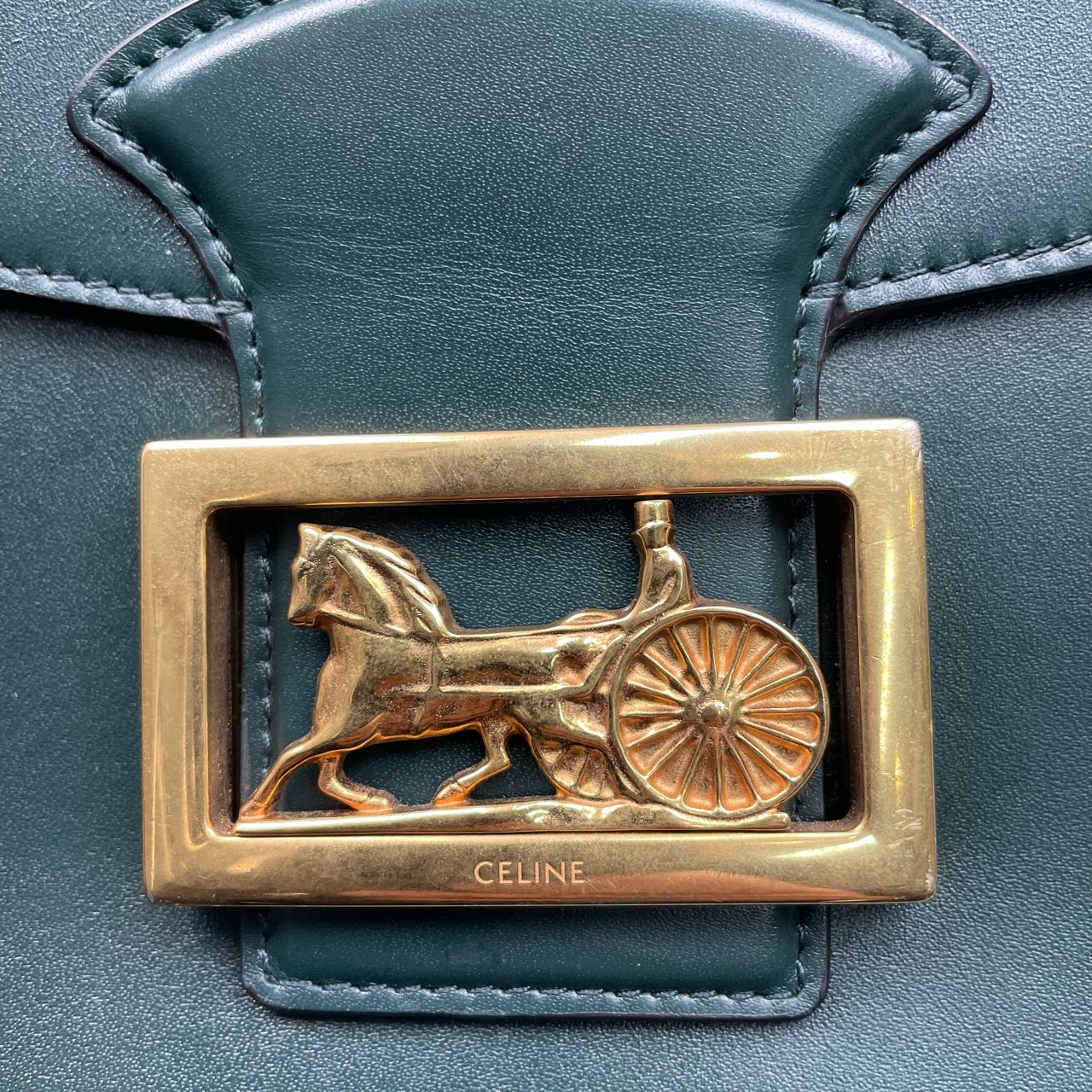 Celine - Triomphe Bag - Leather - Green - (small)