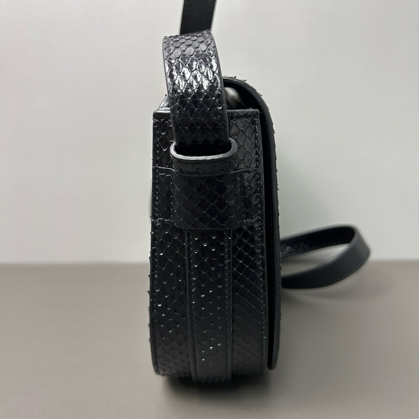 Celine - Triomphe Bag - Python leather - Black - (Small)