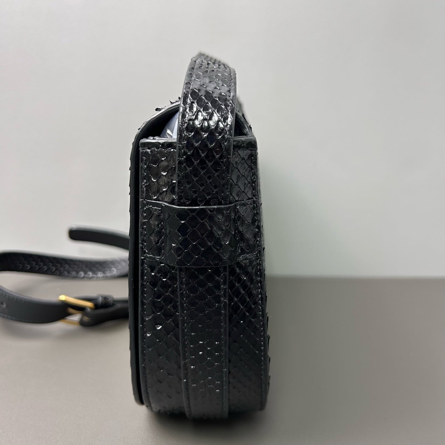 Celine - Triomphe Bag - Python leather - Black - (Small)