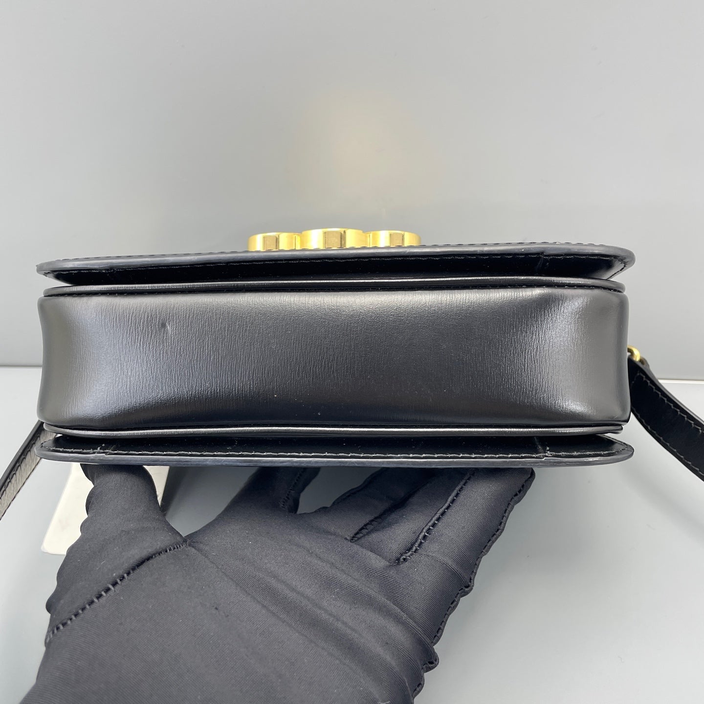 Celine - Triomphe Bag - Smooth calfskin leather - Black - (small)