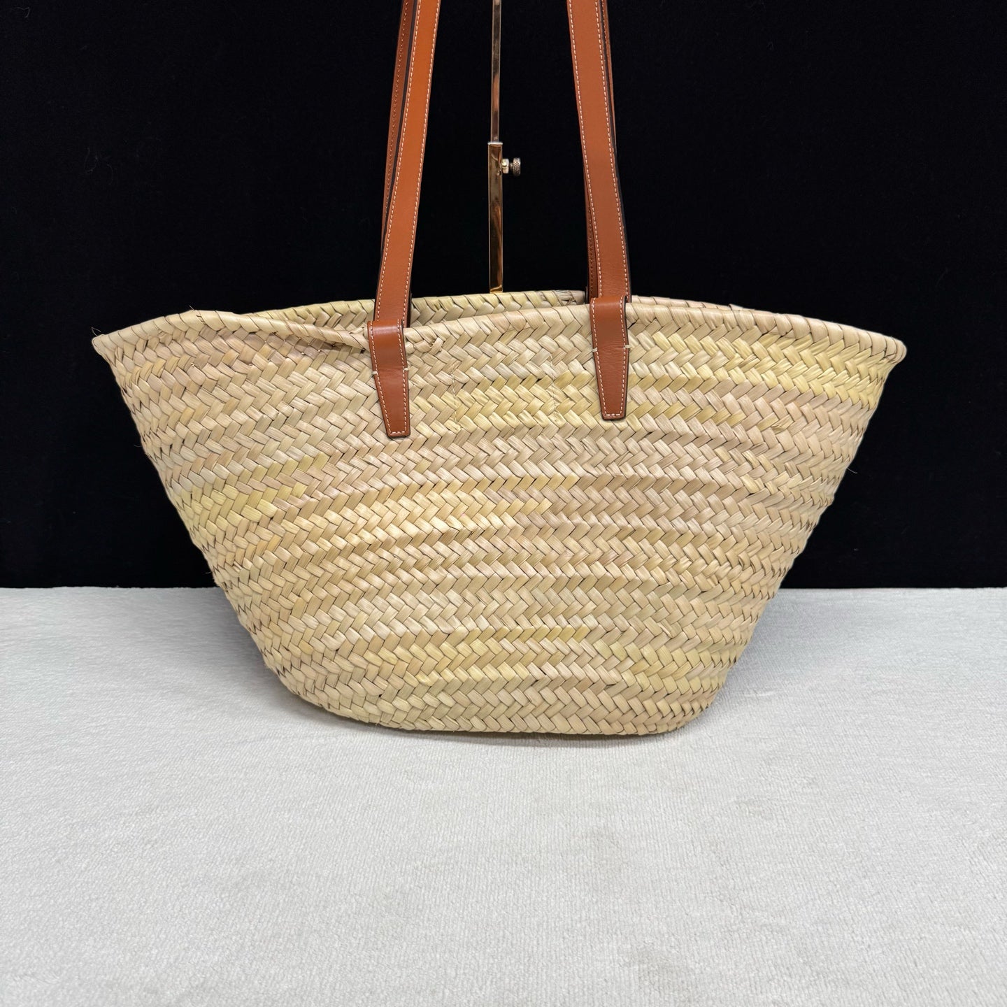 Celine - TRIOMPHE Basket Bag - Wicker - Brown - (medium)