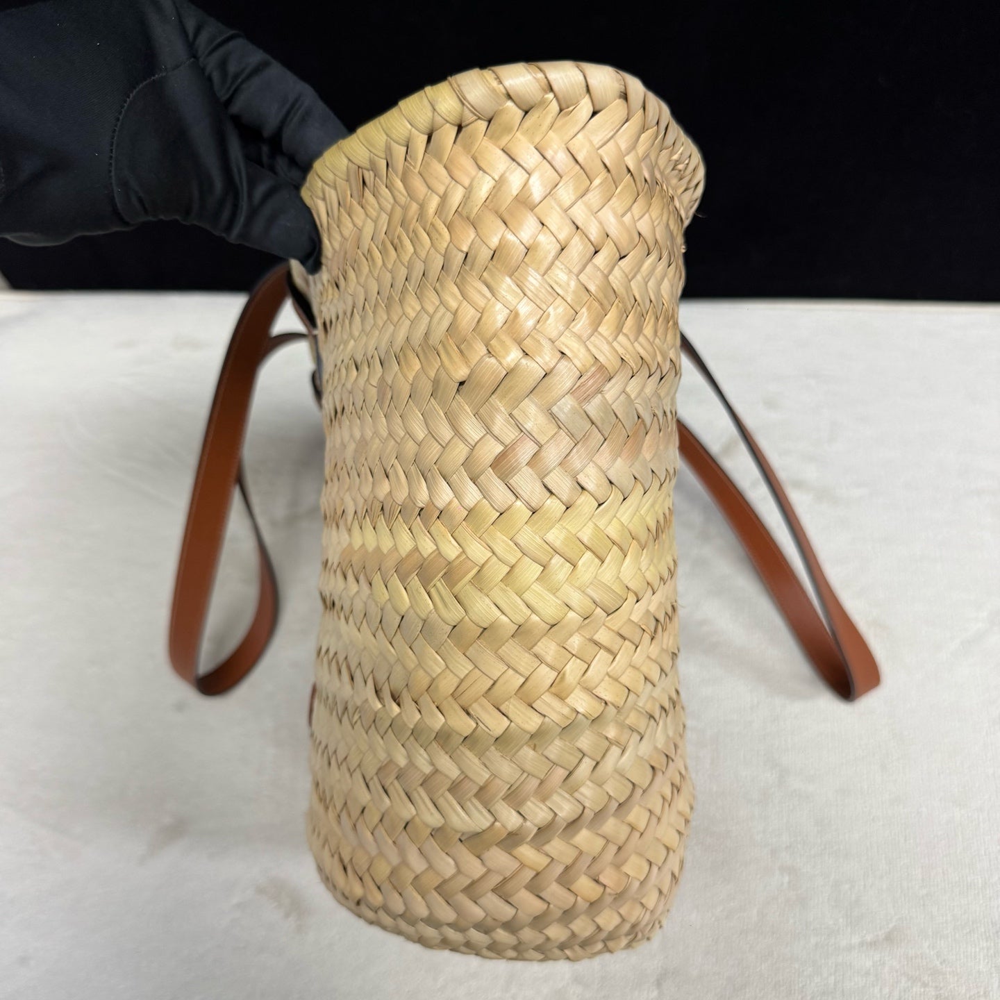 Celine - TRIOMPHE Basket Bag - Wicker - Brown - (medium)