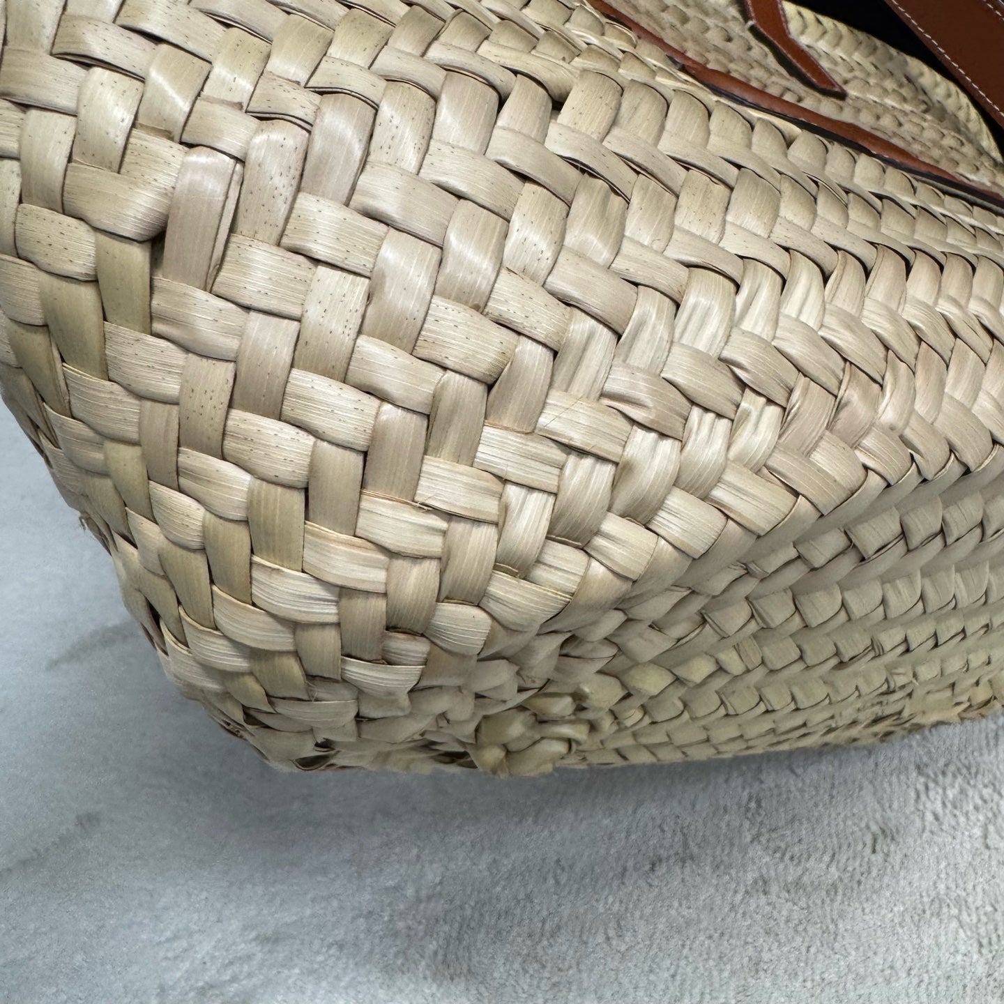 Celine - TRIOMPHE Basket Bag - Wicker - Brown - (medium)