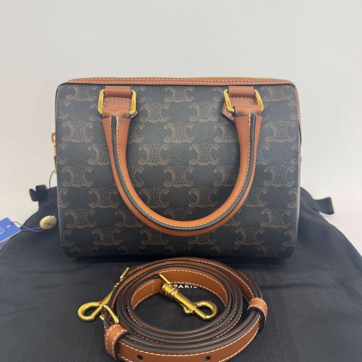 Celine - Triomphe Boston - Synthetic - Brown - (mini)