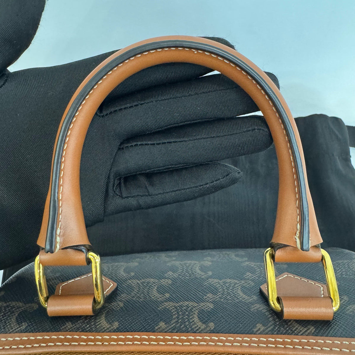 Celine - Triomphe Boston - Synthetic - Brown - (mini)