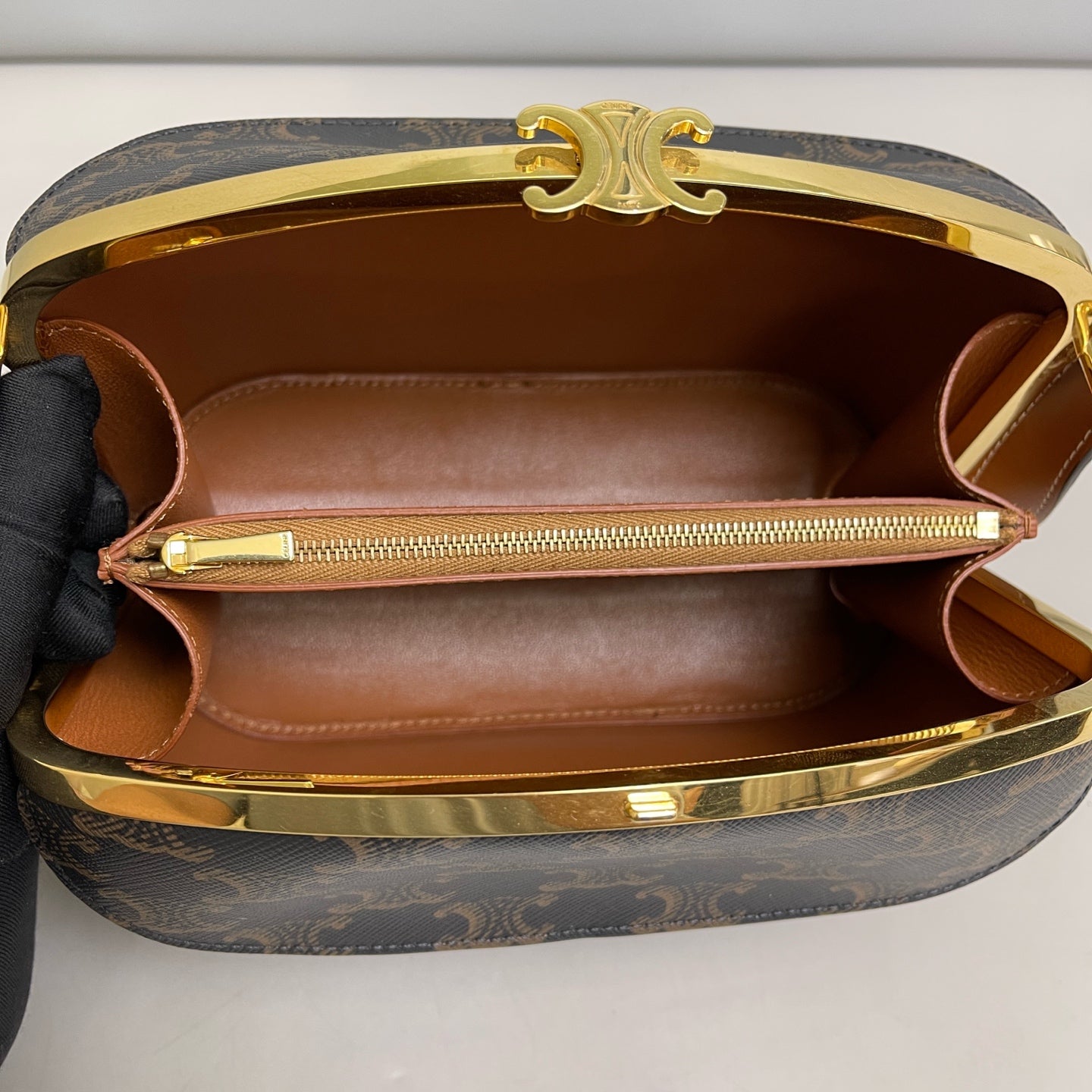 Celine - Triomphe Box Bag - Leather - Brown - (mini)