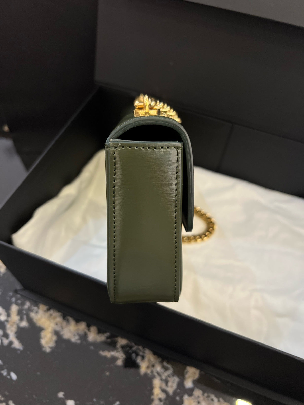 Celine - Triomphe Box - Leather - Green