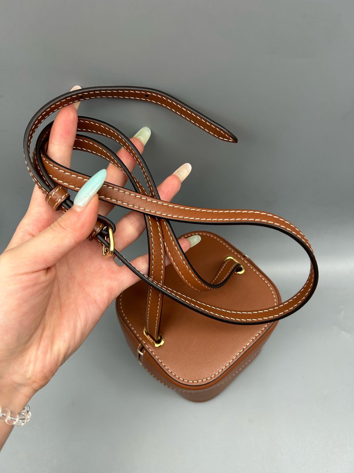 Celine - Triomphe Box Mini - Leather - Brown - (mini)