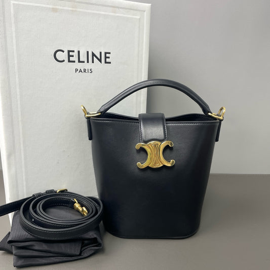 Celine Triomphe bucket bag Leather Black - view 1
