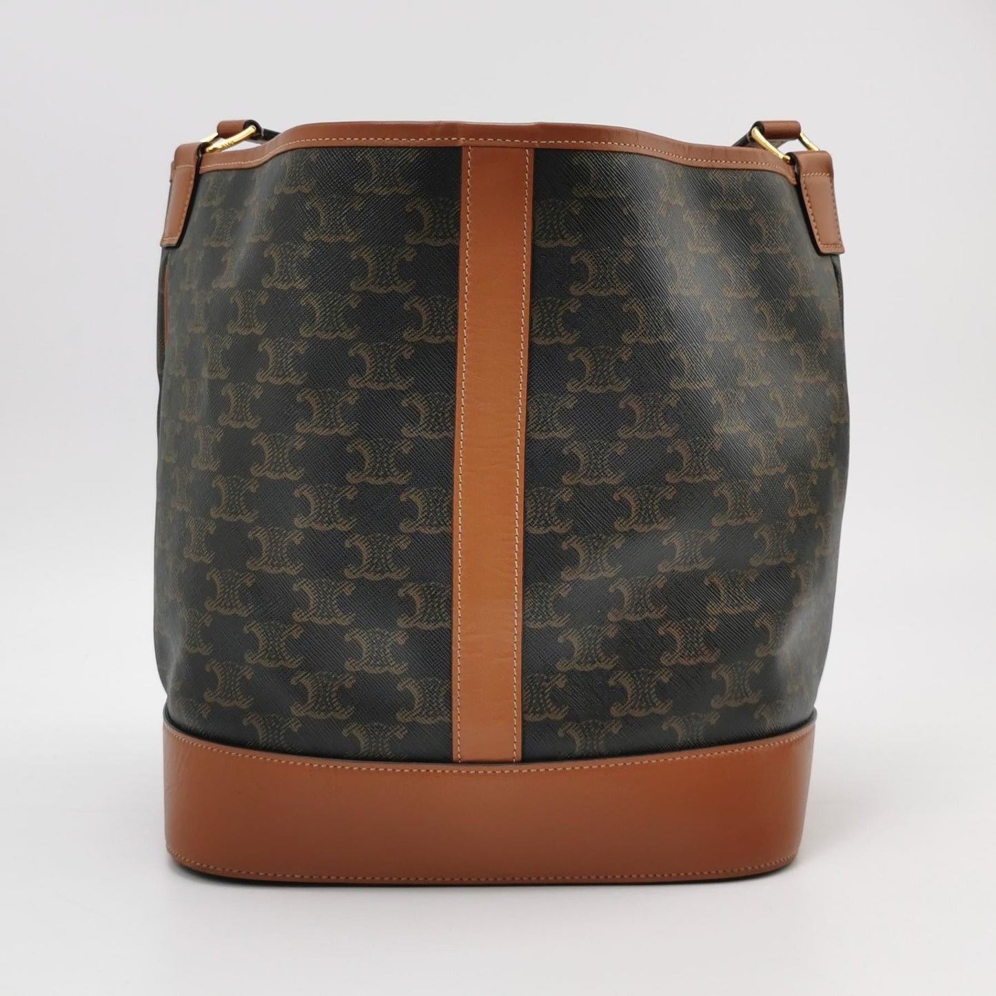 Celine - Triomphe Bucket Bag - Leather - Brown - (medium)