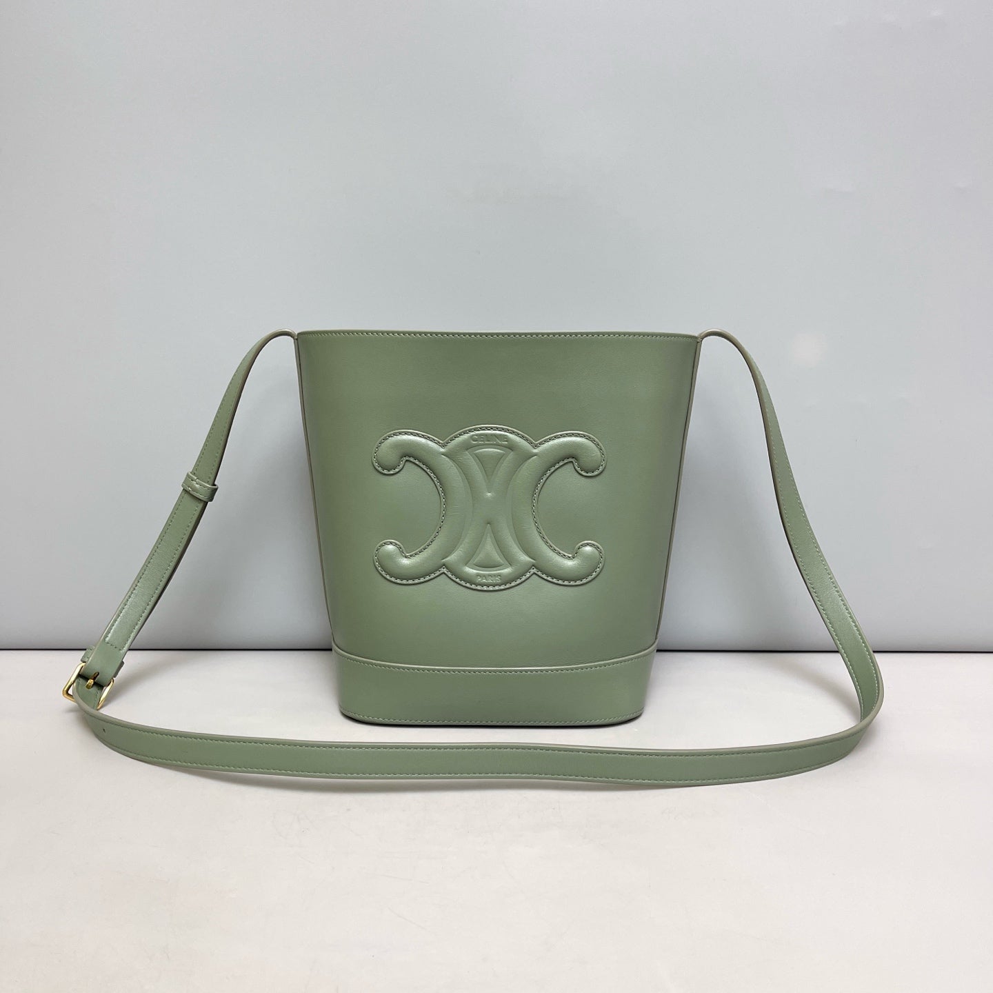 Celine - Triomphe Bucket Bag - Leather - Green - (mini)