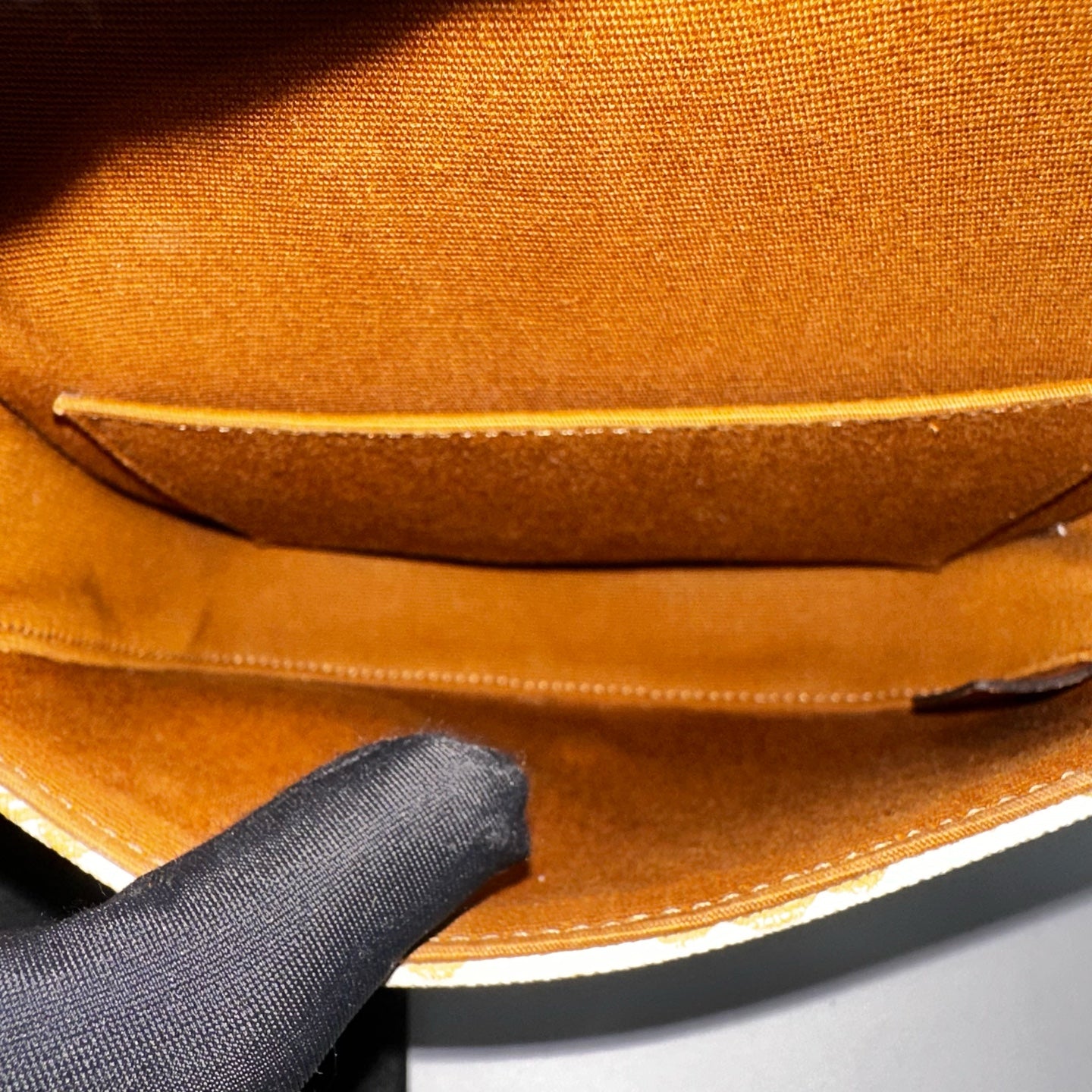 Celine - Triomphe Canvas Mini Saddle Crossbody Bag - Coated Triomphe canvas with smooth leather trim - Beige and Brown - (Mini)