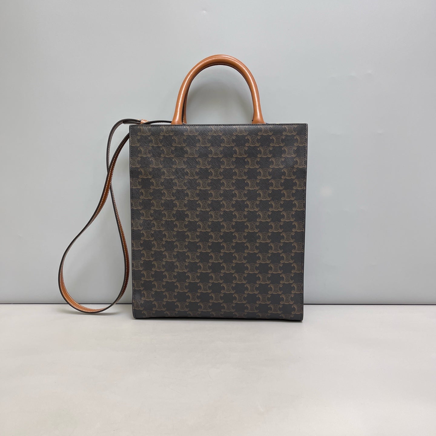 Celine - Triomphe Canvas Vertical Cabas - Canvas - Brown - (small)