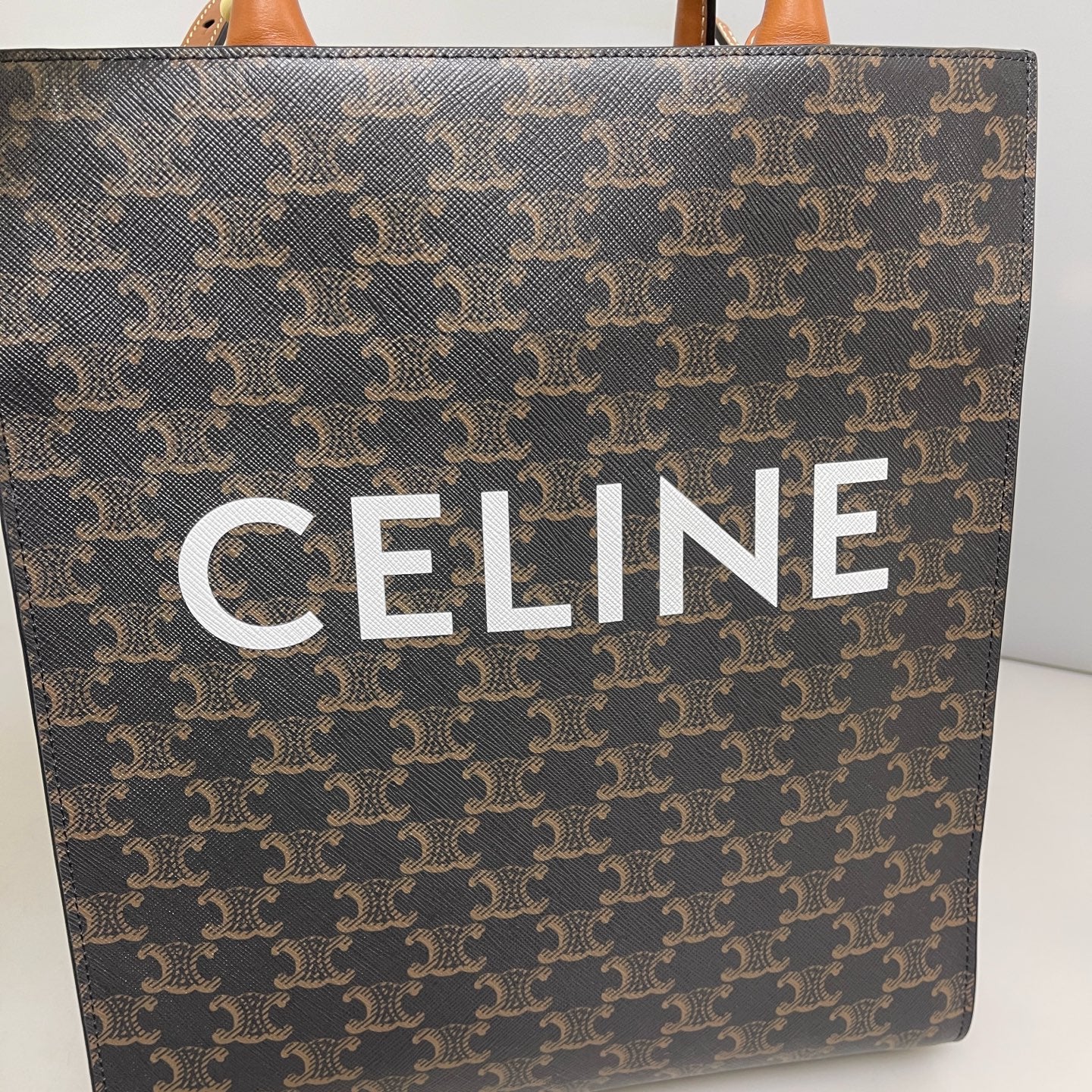 Celine - Triomphe Canvas Vertical Cabas - Canvas - Brown - (small)