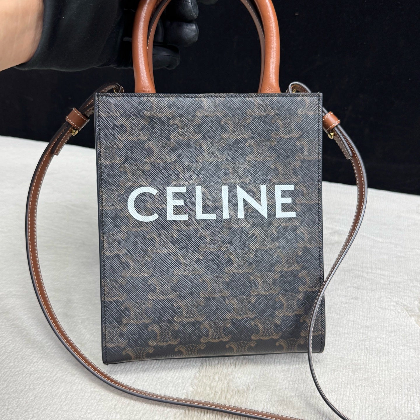 Celine - Triomphe Canvas Vertical Cabas - Leather - Multicolour - (mini)