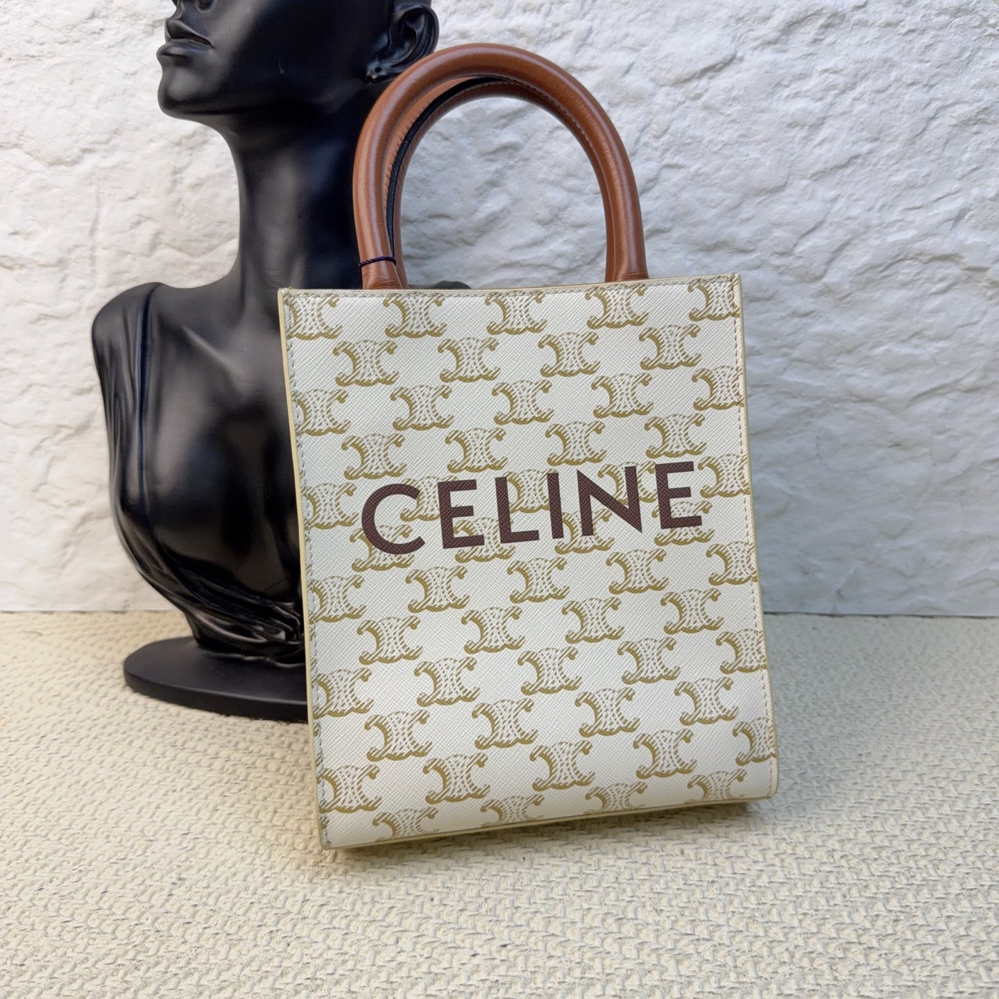 Celine - Triomphe - Canvas - White - (mini)