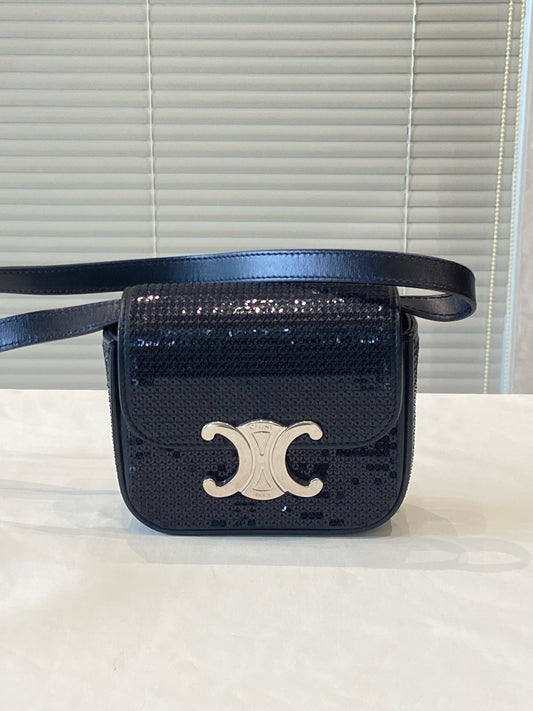 Celine - Triomphe - Cloth - Black - (mini)