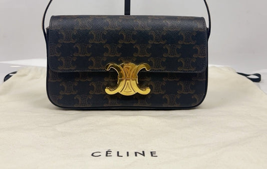Celine - Triomphe - Cloth - Navy - (small)