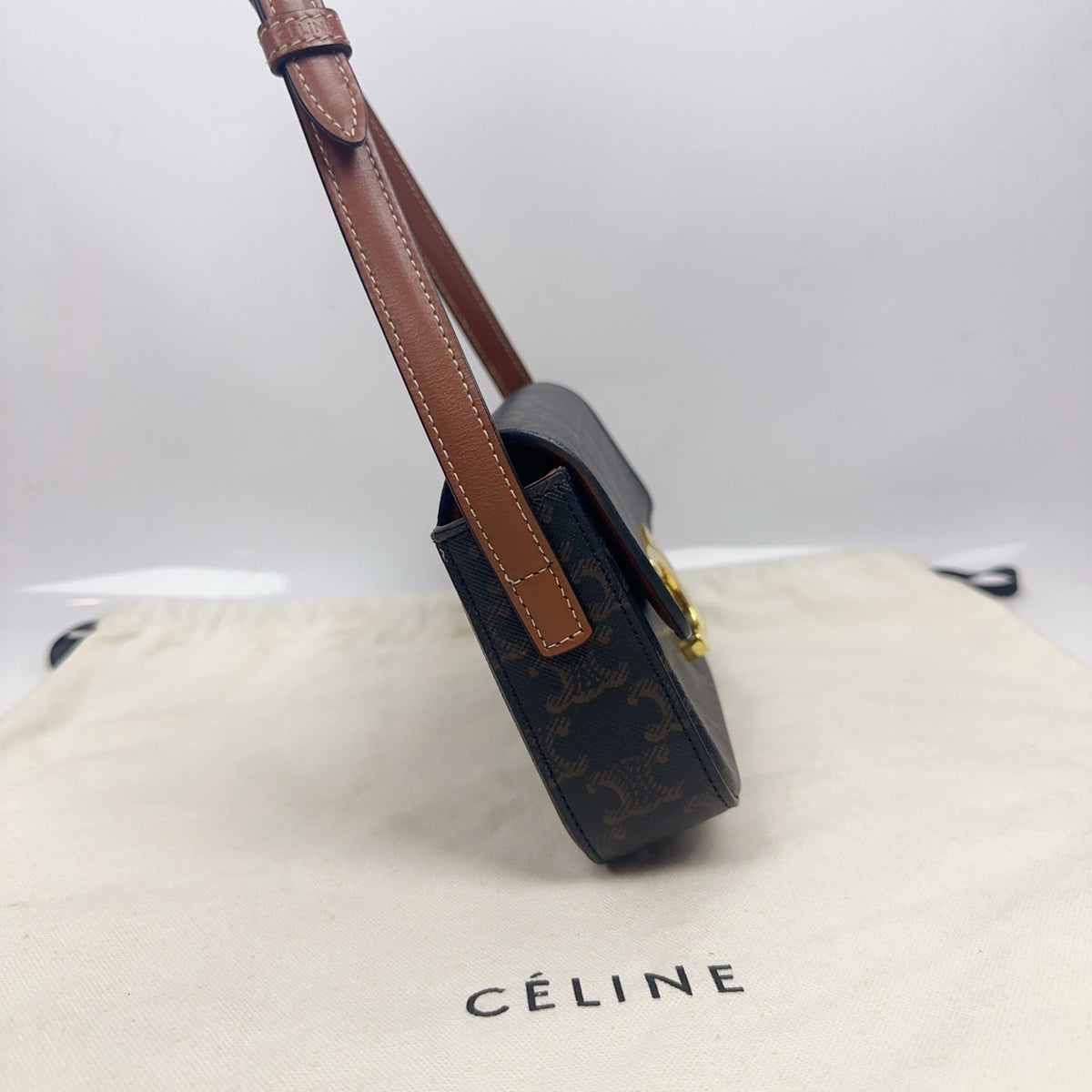 Celine - Triomphe - Cloth - Navy - (small)