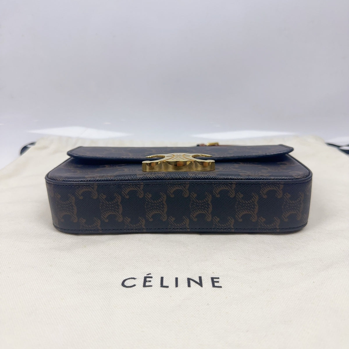 Celine - Triomphe - Cloth - Navy - (small)