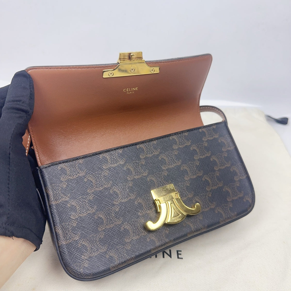 Celine - Triomphe - Cloth - Navy - (small)