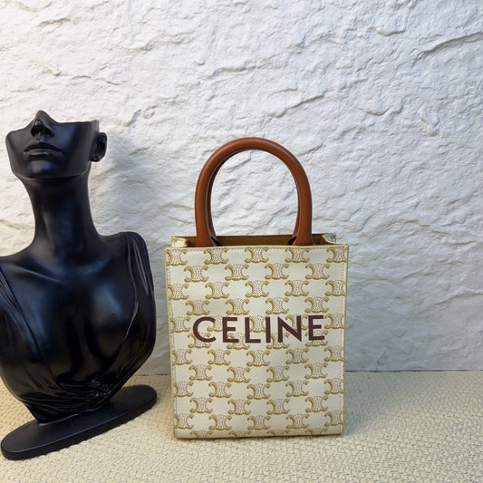Celine - Triomphe - Cloth - White - (mini)