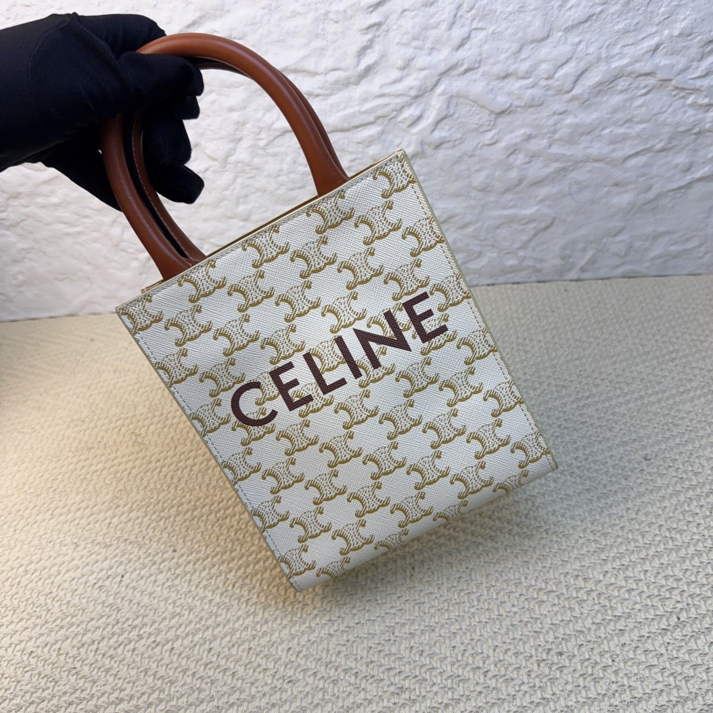 Celine - Triomphe - Cloth - White - (mini)