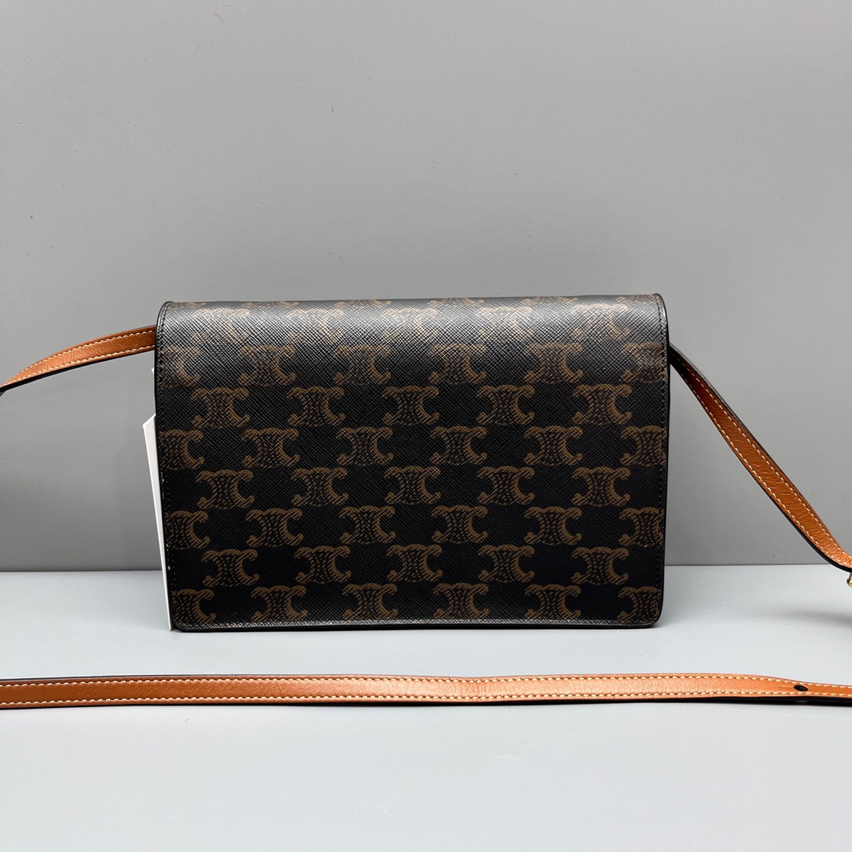 Celine - Triomphe Envelope Bag - Cloth - Brown - (mini)