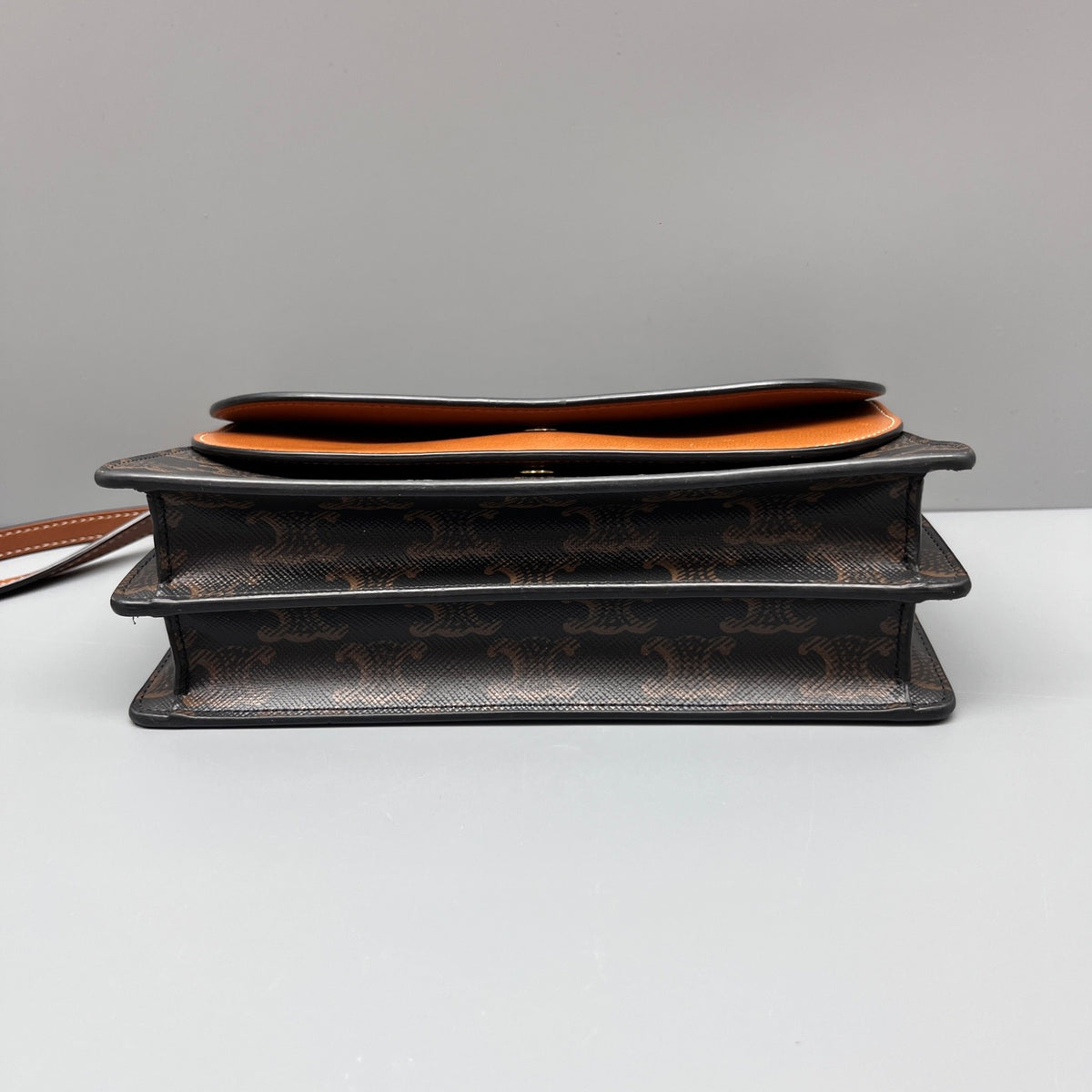 Celine - Triomphe Envelope Bag - Cloth - Brown - (mini)